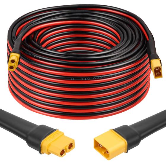 Imagem de Cabo Extensão XT60 23m 10AWG - Cobre Estanhado para Modelos RC