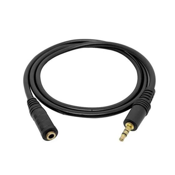 Imagem de Cabo Extensor de Áudio 2 Metros P2 x J2 Macho x Fêmea Som