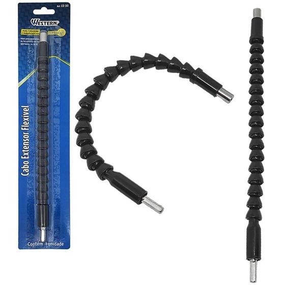 Imagem de Cabo Extensor Flexível para Parafusadeira Furadeiras - Western