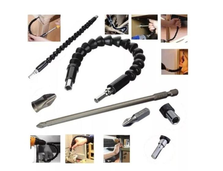 Cabo Extensor Flexível Parafusadeira + 2 Pontas Philips Menor preço em Cabo Extensor Flexível Parafusadeira + 2 Pontas Philips