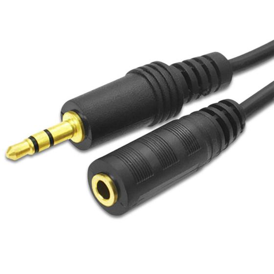 Imagem de Cabo Extensor P2 Som Estéreo Macho Fêmea 5M 5 Metros
