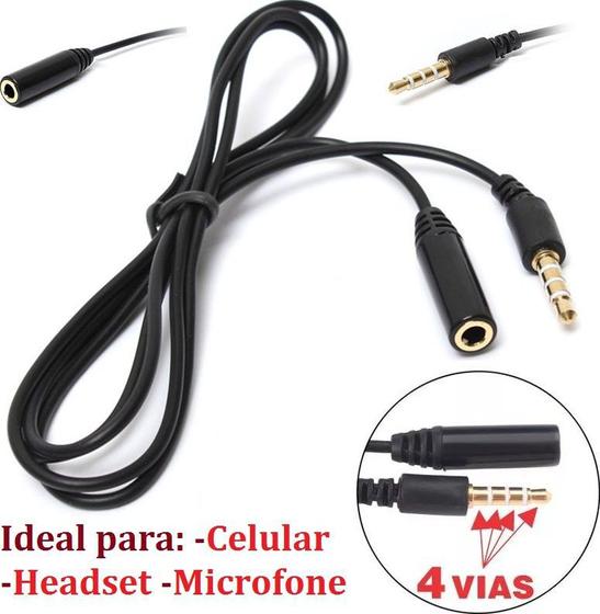 Cabo Extensor P3 x P3 Extensão Fone de Ouvido Microfone de Lapela Áudio Celular Plug Ponta Dourada Alta Qualidade Stereo Menor preço em Cabo Extensor P3 x P3 Extensão Fone de Ouvido Microfone de Lapela Áudio Celular Plug Ponta Dourada Alta Qualidade Stereo