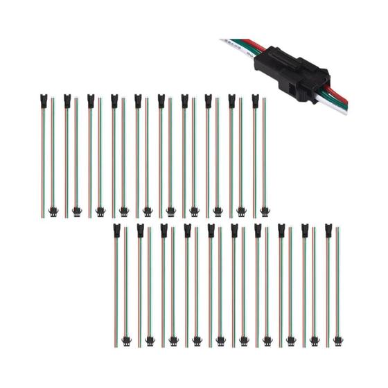 Imagem de Cabo Extensor para Luzes de Tira LED RGB/RGBW - 20/40 Conectores Macho/Fêmea