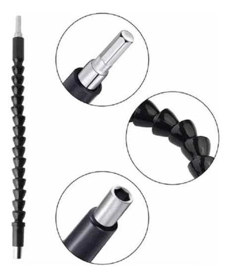 Imagem de Cabo Extensor Prolongador Flexivel 30cm Parafusadeira Universal
