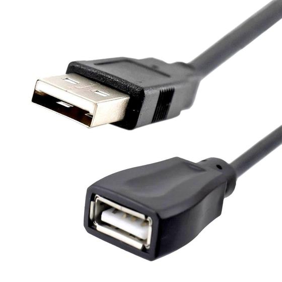 Imagem de Cabo Extensor USB 10 Metros AM+AF Macho x Fêmea Extensão com Filtro contra Interferências NT 03939 Preto