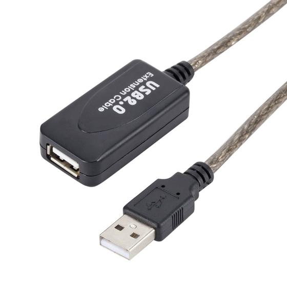 Imagem de Cabo Extensor USB 2.0 Amplificado Ativo 15m Macho-a Fêmea-a