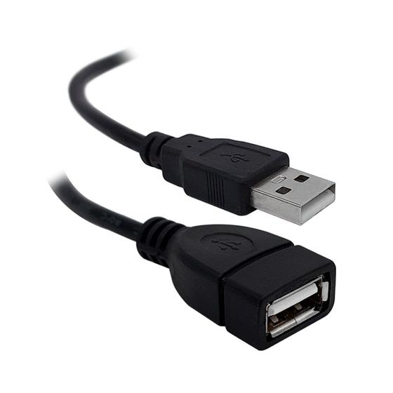 Imagem de Cabo Extensor USB 2.0 X-Cell, USB Macho x USB Fêmea, 2m, Preto - XC-M/F-2M
