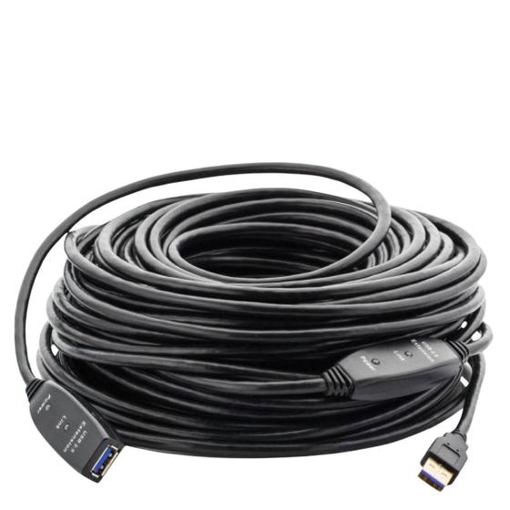 Imagem de Cabo Extensor Usb 3.0 15M Ativo Repetidor E Alimentação