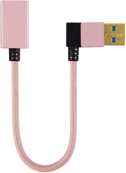 Imagem de Cabo Extensor USB 3.0 Macho Femea Angulo Esquerda 30 cm curt