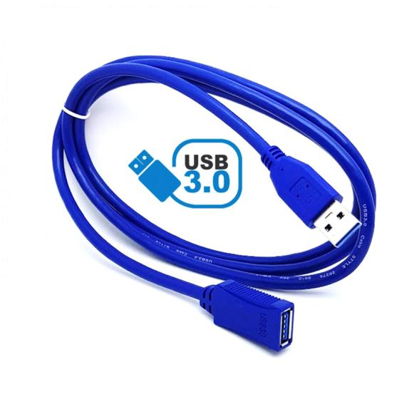 Imagem de Cabo Extensor USB 3.0 Macho Fêmea Super  Resistente 1.50m SCSW317