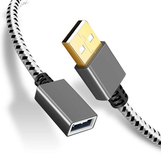 Imagem de Cabo Extensor USB A 2.0 1.80 metros 1,8m 480 Mbps Premium