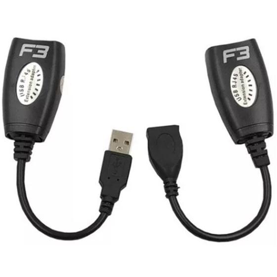 Imagem de Cabo Extensor Usb Adaptador Rede Lan Ethernet para Pc