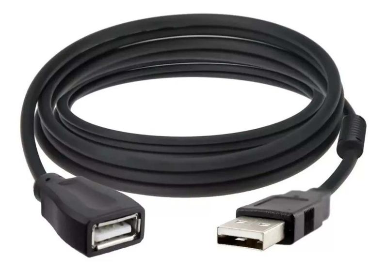 Imagem de Cabo Extensor USB Hi-Speed 2.0 3 Metros Macho Para Fêmea