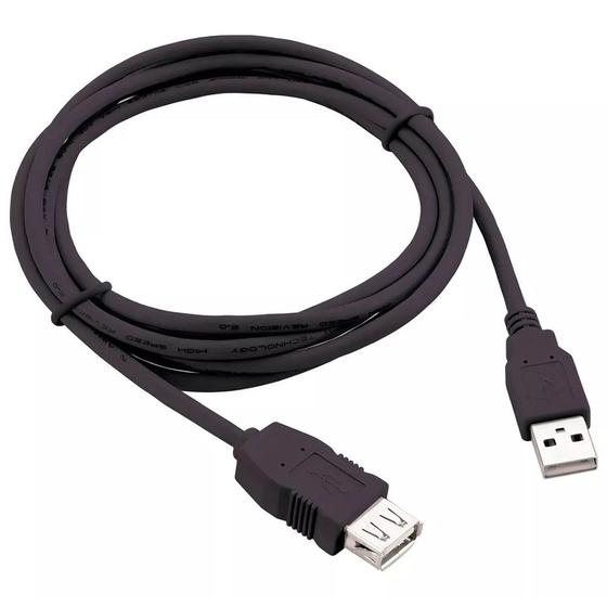 Imagem de Cabo extensor usb multi 2.0 am/af 1.8m preto wi026