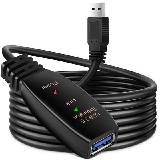 Cabo Extensor Webcam 5 Metros Câmera Usb 3.0 Ativo - FSU Amplificado Menor preço em Cabo Extensor Webcam 5 Metros Câmera Usb 3.0 Ativo - FSU Amplificado