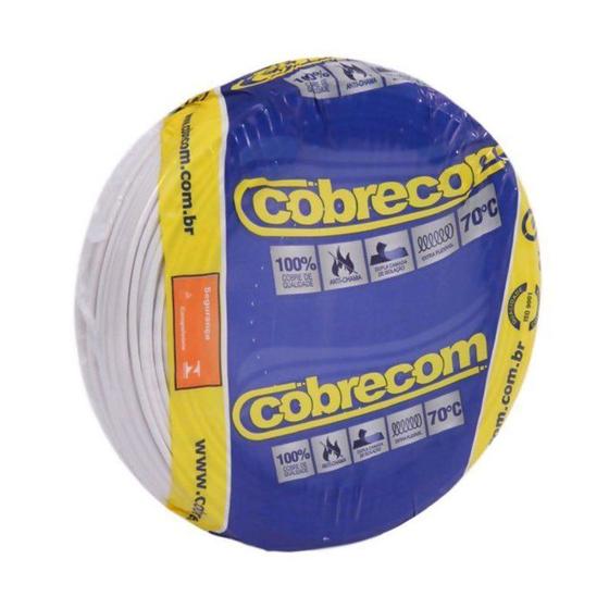 Cabo Fio Elétrico Cobrecom Flexível Branco 2,5mm x 50m Menor preço em Cabo Fio Elétrico Cobrecom Flexível Branco 2,5mm x 50m