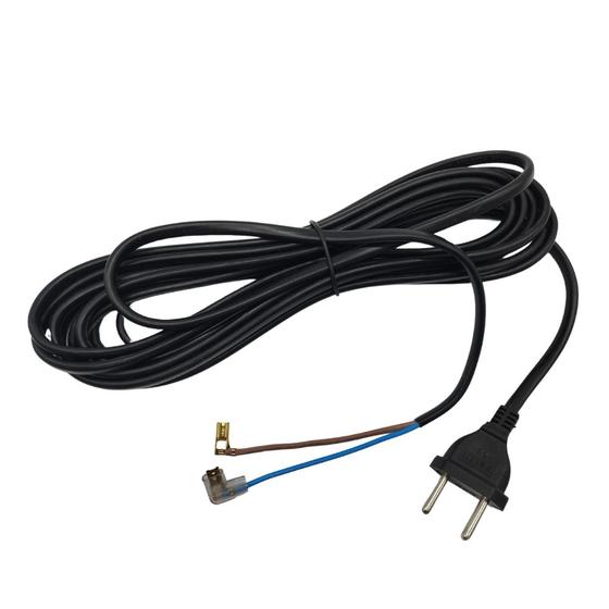 Imagem de Cabo Fio Elétrico com Luva 5M 2x1MM 2P 10A Compatível com Aspirador Electrolux GT20P