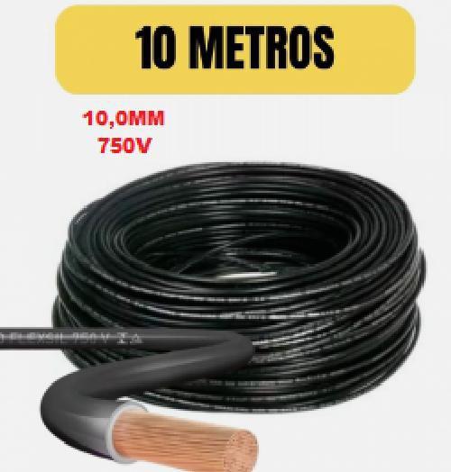 Imagem de Cabo Fio Flexível 10mm Rolo 10 Metros Fio Elétrico C/Inmetro