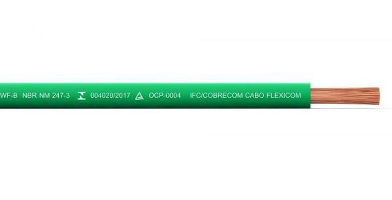 Imagem de Cabo flexicom antichama 450/750v 2,5mm² verde rolo 100mts - cobrecom