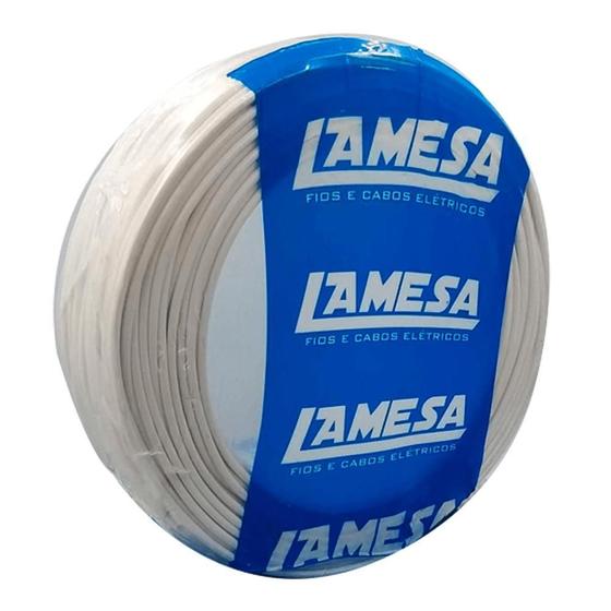 Imagem de Cabo Flexível 1,5Mm Rolo Com 100 Metros Branco Lamesa
