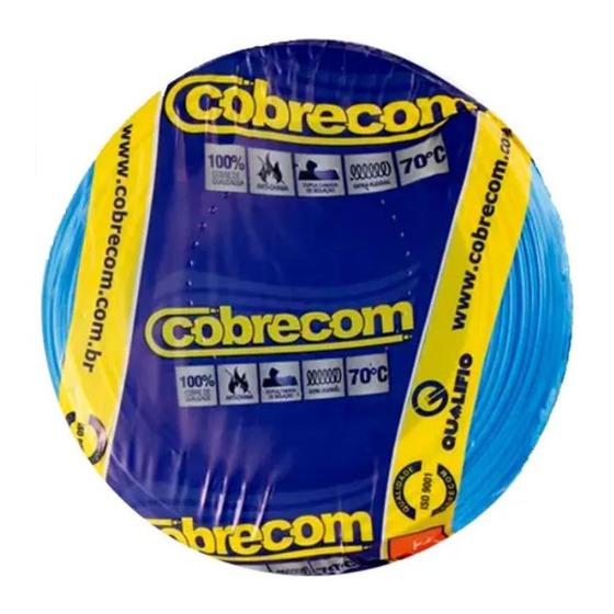 Imagem de Cabo Flexível cobrecom 4.0mm² azul 450/750v rolo c/100 metros