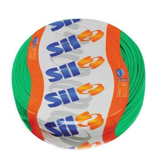 Cabo Flexível Fio Elétrico Sil 4Mm 750V 100M Verde Menor preço em Cabo Flexível Fio Elétrico Sil 4Mm 750V 100M Verde