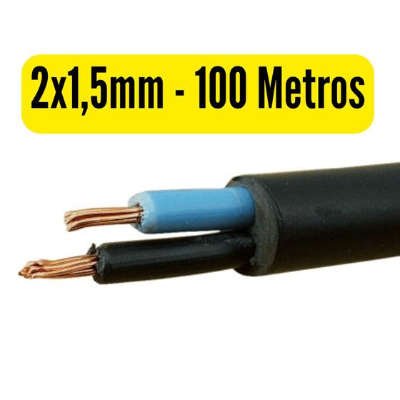 Imagem de Cabo Flexível PP Fio P/ Extensão 2x1,5mm - Rolos com 10, 20, 30, 40, 50 e 100 Metros