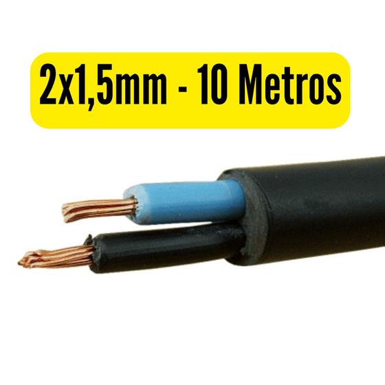 Imagem de Cabo Flexível PP Fio P/ Extensão 2x1,5mm - Rolos com 10, 20, 30, 40, 50 e 100 Metros