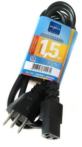 Imagem de Cabo Forca Informatica DANEVA PP 3 X 0,75 1,50M 1558 Dn1558