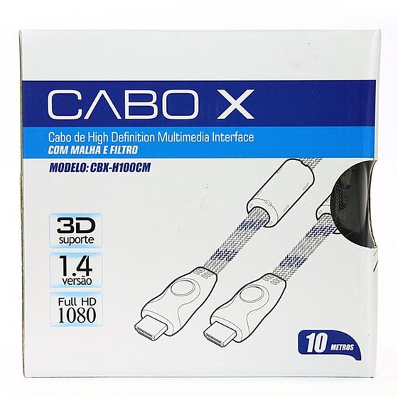 Imagem de Cabo HDMI 1.4 3D com Malha e Filtro - Central cabos