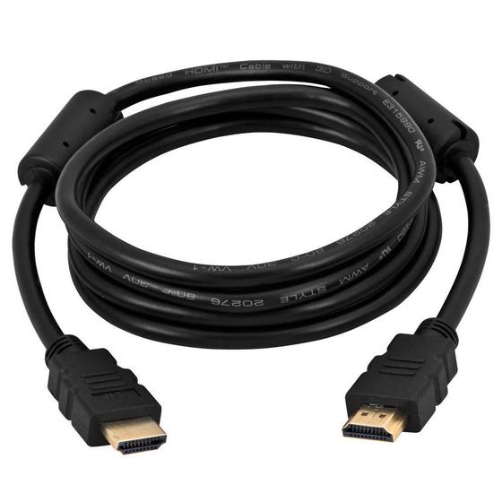 Imagem de Cabo HDMI 1.4V Macho x Macho 1.80 Metros Preto