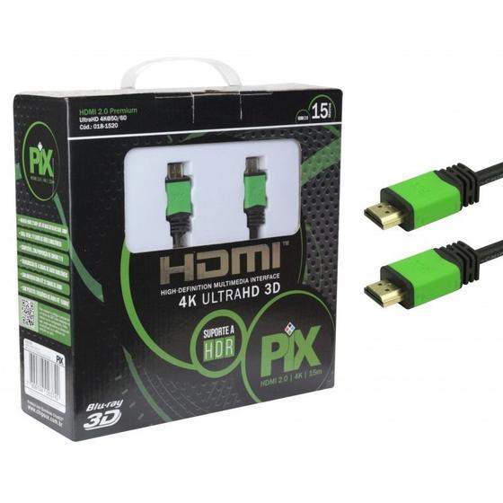 Imagem de Cabo Hdmi 15 Metros 2.0 4k Ultra Hd 3d 19 Pinos Premium