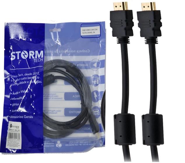 Imagem de Cabo HDMI 2.0 4K com filtro 2M Storm