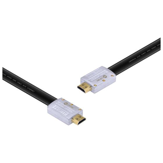 Imagem de Cabo Hdmi 2.0 4K Ultra Hd 3D Conexao Ethernet Flat Com Cone