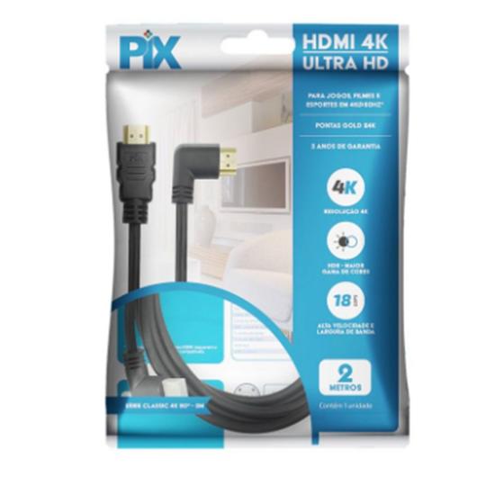 Imagem de Cabo hdmi 2.0 Gold 90 Gr: Qualidade 4k com conector ouro