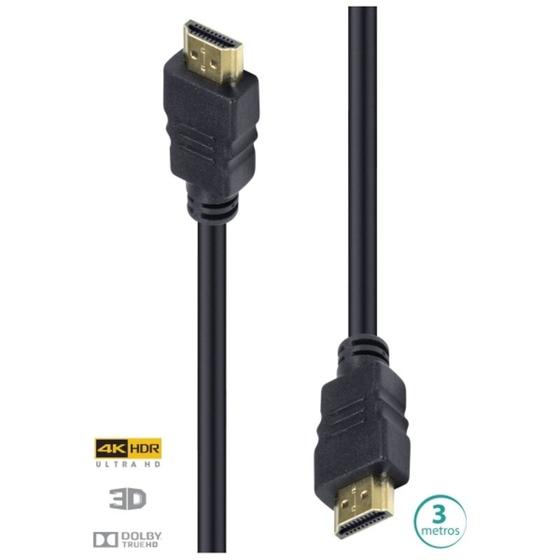 Imagem de Cabo Hdmi 2.0 Vinik 3m Suporta 4k, 3D, HDR e Função Ethernet - H20-3