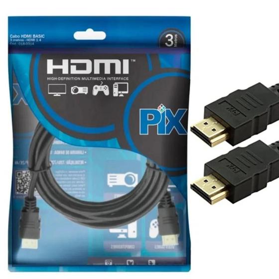 Imagem de CABO HDMI 3 metros 1.4 4K ULTRAHD Tv Notebook Blue Ray PIX