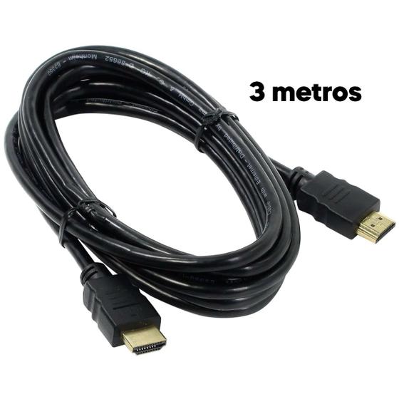 Imagem de Cabo Hdmi 3 Metros 4k Hd Full Hd PerfeitoJogos E Filmes