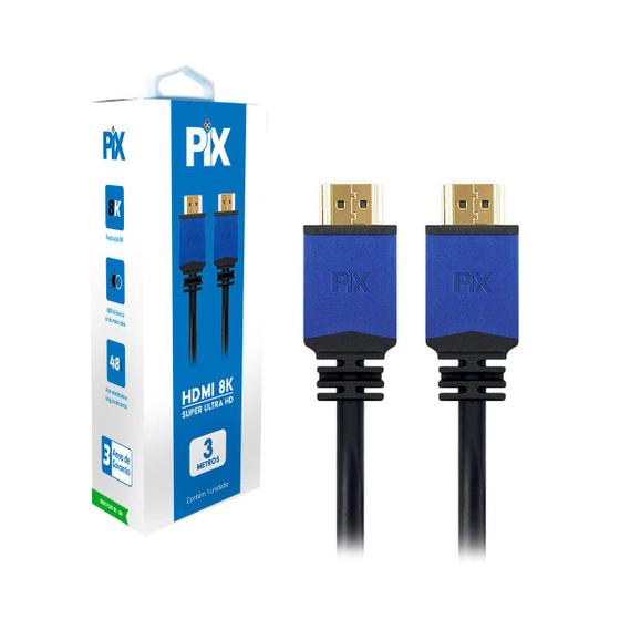 Imagem de Cabo Hdmi 3 Metros 8k 120hz 3d Ultrahd 7680x4320 Dinâmico