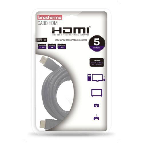 Cabo Hdmi 5m 4k Ultra Hd 19 Pinos 5 Metros Alta Definição Menor preço em Cabo Hdmi 5m 4k Ultra Hd 19 Pinos 5 Metros Alta Definição