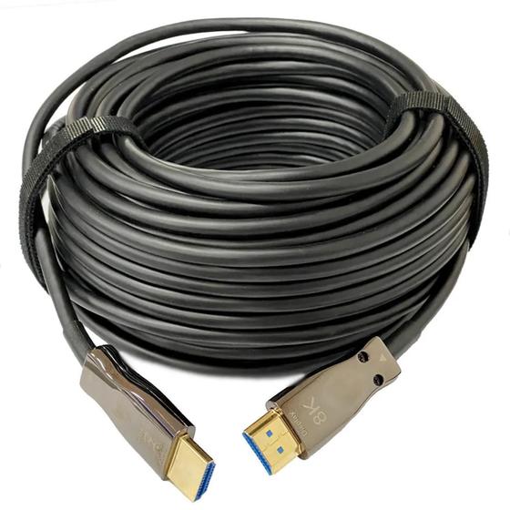 Imagem de Cabo HDMI 8K Fibra Óptica Ativa 50 Metros para TV OLED QLED