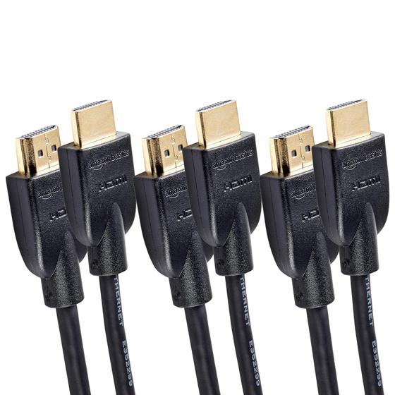Imagem de Cabo HDMI Amazon Basics 4K Ultra HD - Pacote com 3 Unidades de 1m