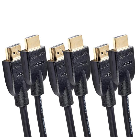 Imagem de Cabo HDMI Amazon Basics de alta velocidade 4K Ultra HD, pacote com 3 m