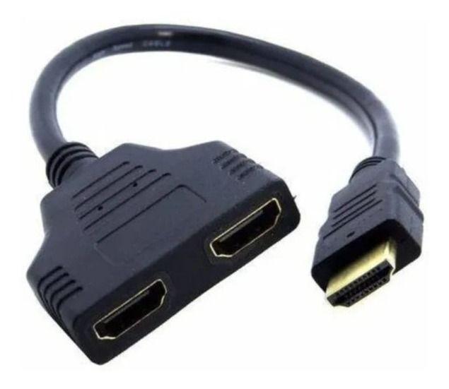 Imagem de Cabo Hdmi Divisor Splitter Duplicador Y 1 Macho Para 2 Fêmea