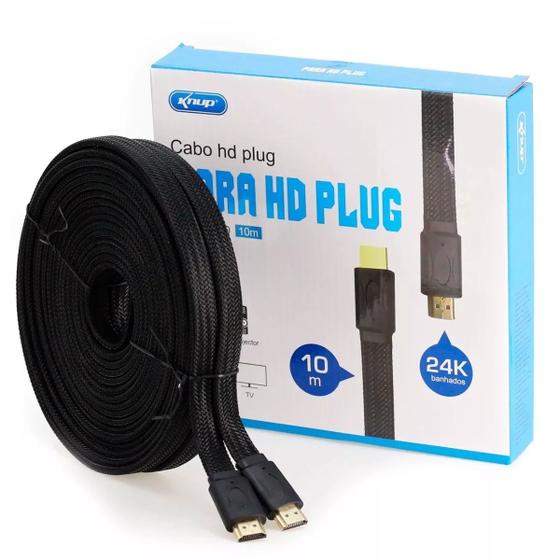 Imagem de Cabo Hdmi Flat 10 metros TVs de Plasma Lcd Led e monitores