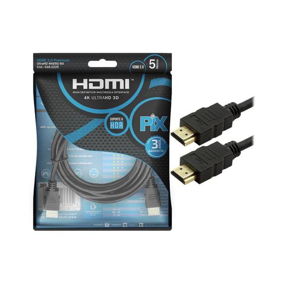 Imagem de Cabo hdmi gold 2.0 4k hdr 19p chip-sce 5 metros