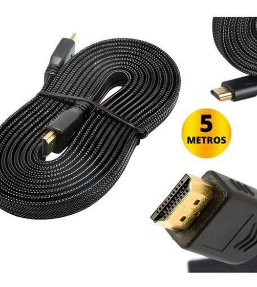 Imagem de Cabo Hdmi Gold 5m Metros Mts 4k 5d Full Hd Blindado Tv Pc - Minimen