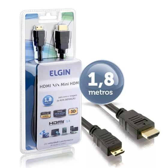 Imagem de Cabo HDMI M x Mini HDMI M 1,8m - Elgin