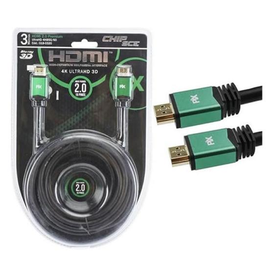 Imagem de Cabo Hdmi Macho X Macho Com 32 Canais De Audio 3M