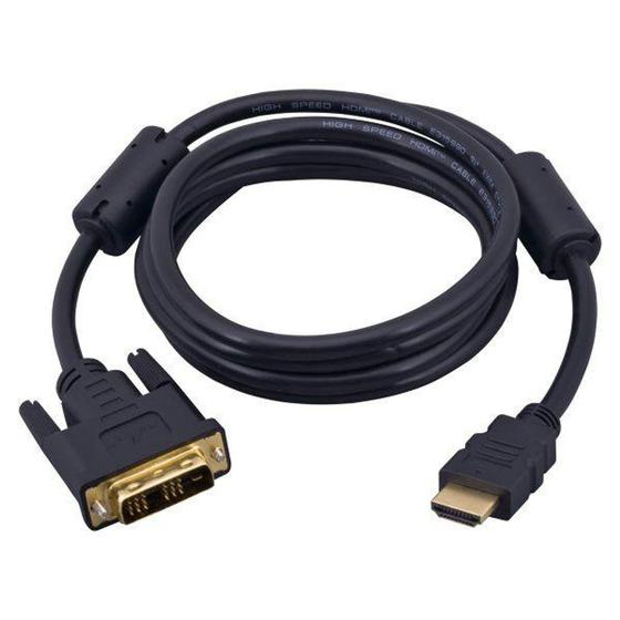 Cabo hdmi x dvi fortrek hmd-201 1.8m preto Menor preço em Cabo hdmi x dvi fortrek hmd-201 1.8m preto